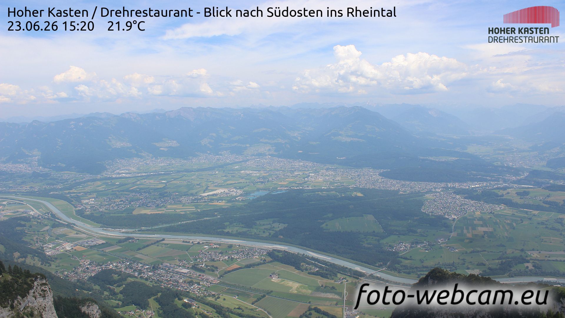 Altstätten: Drehrestaurant Hoher Kasten - Rheintal