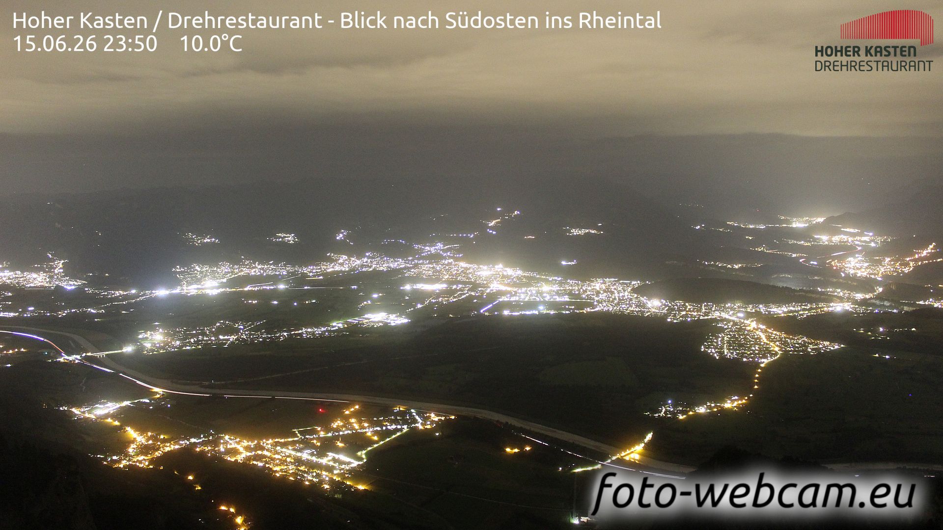 Altstätten: Drehrestaurant Hoher Kasten - Rheintal