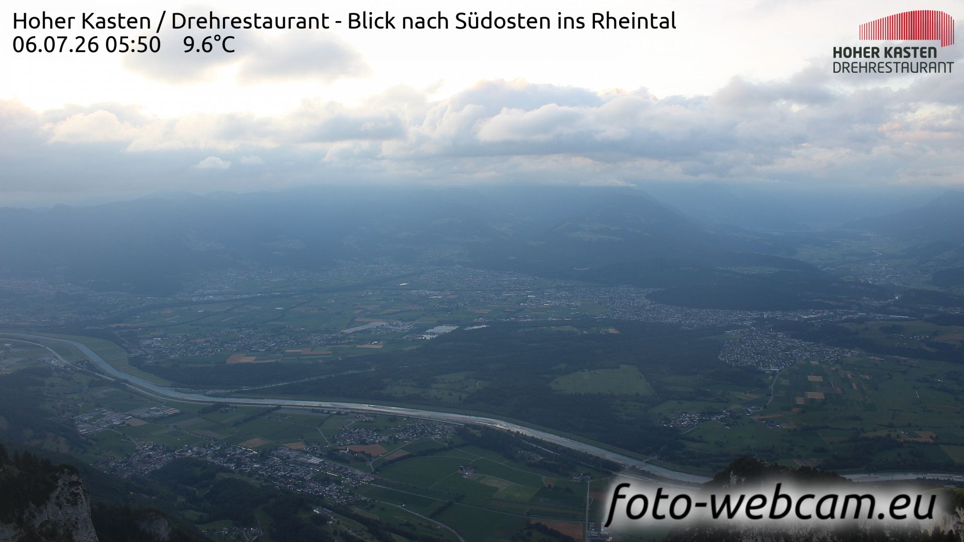 Altstätten: Drehrestaurant Hoher Kasten - Rheintal