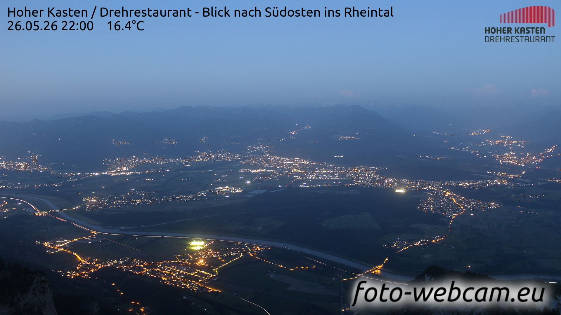 Altstätten: Drehrestaurant Hoher Kasten - Rheintal