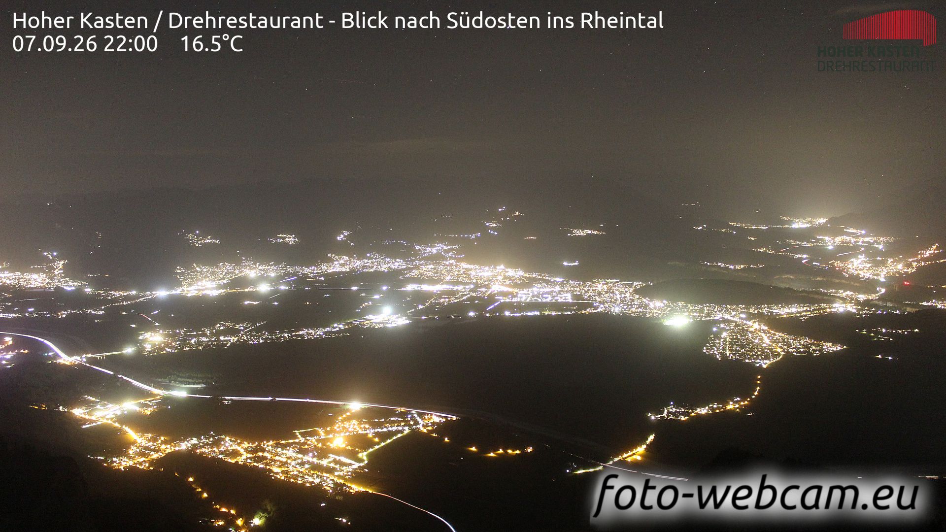 Altstätten: Drehrestaurant Hoher Kasten - Rheintal