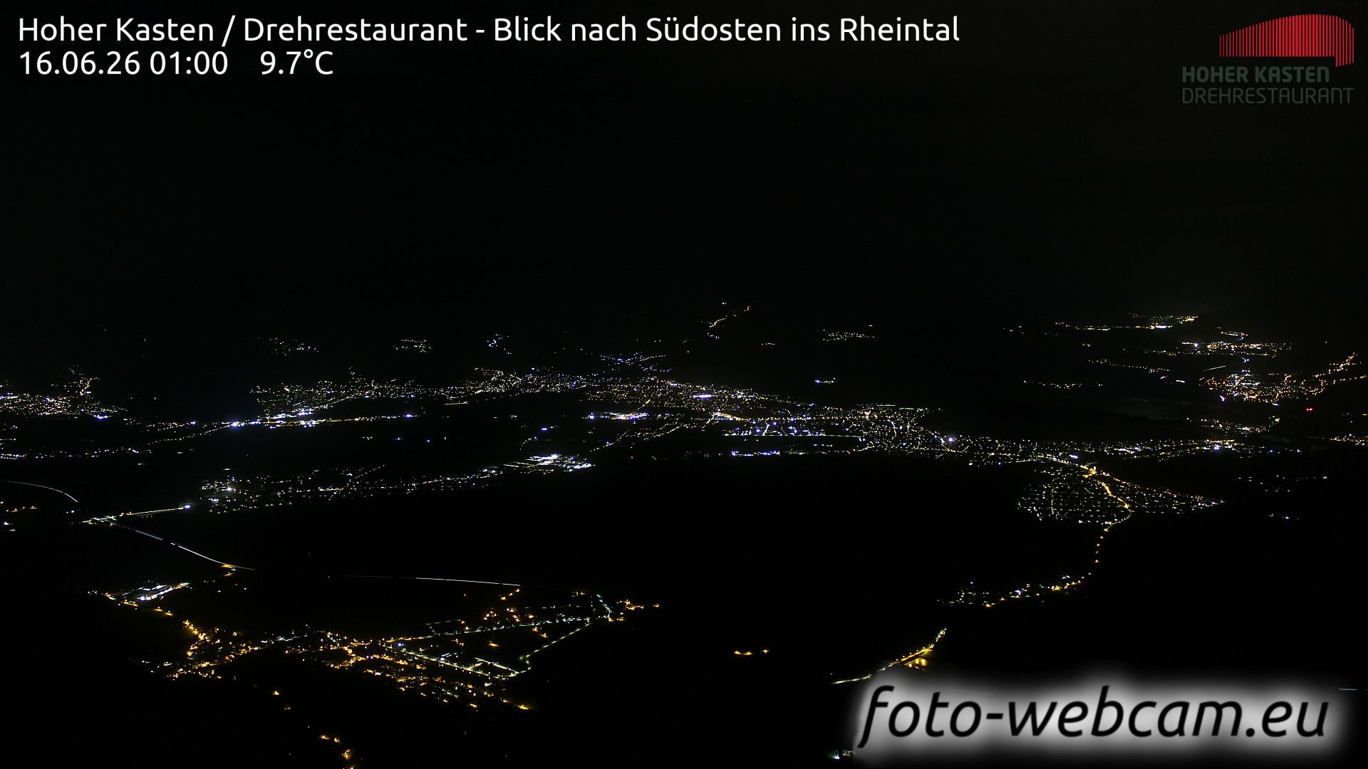 Altstätten: Drehrestaurant Hoher Kasten - Rheintal