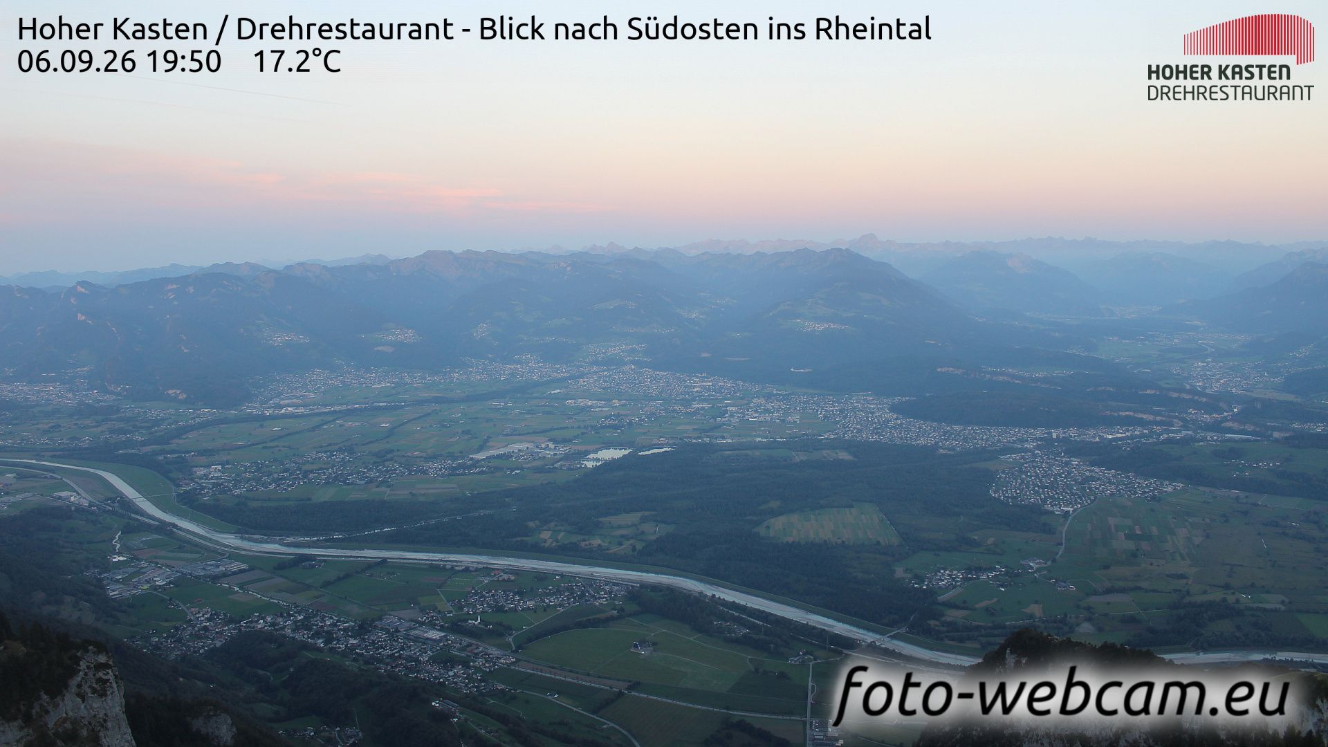 Altstätten: Drehrestaurant Hoher Kasten - Rheintal