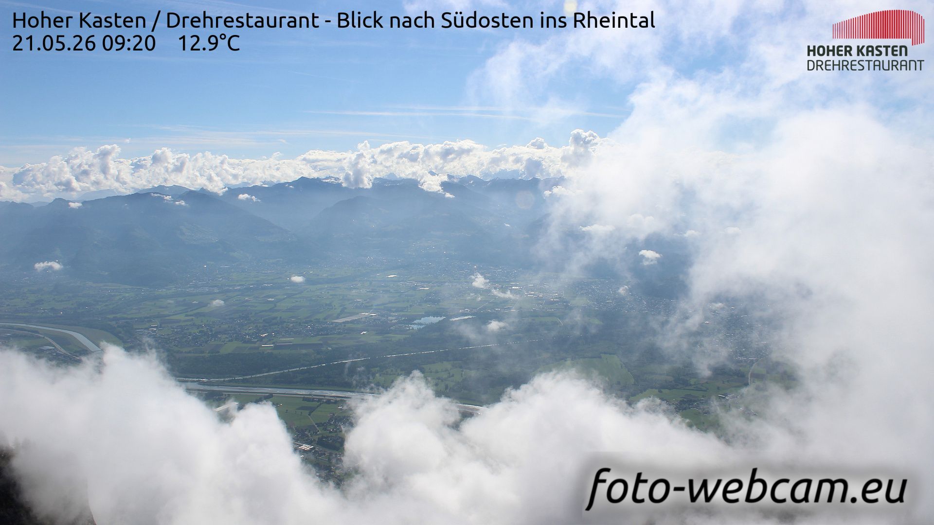 Altstätten: Drehrestaurant Hoher Kasten - Rheintal