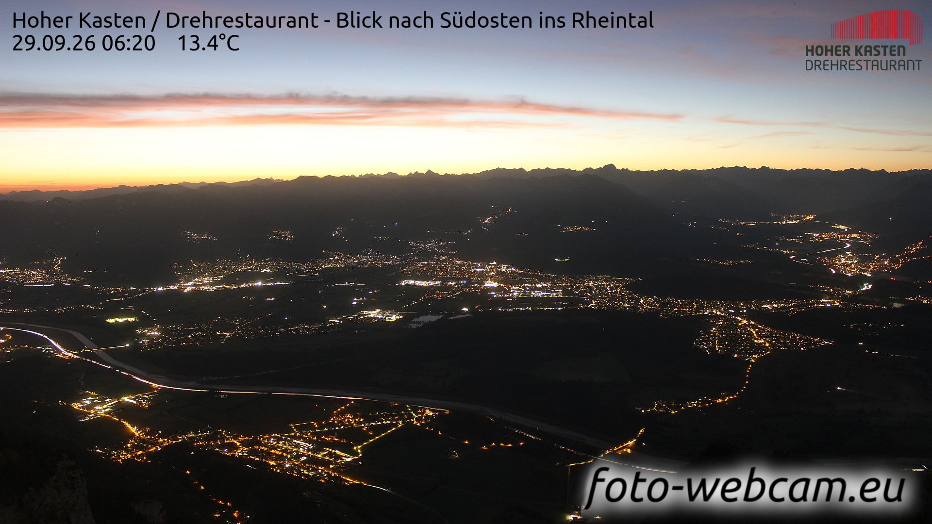 Altstätten: Drehrestaurant Hoher Kasten - Rheintal