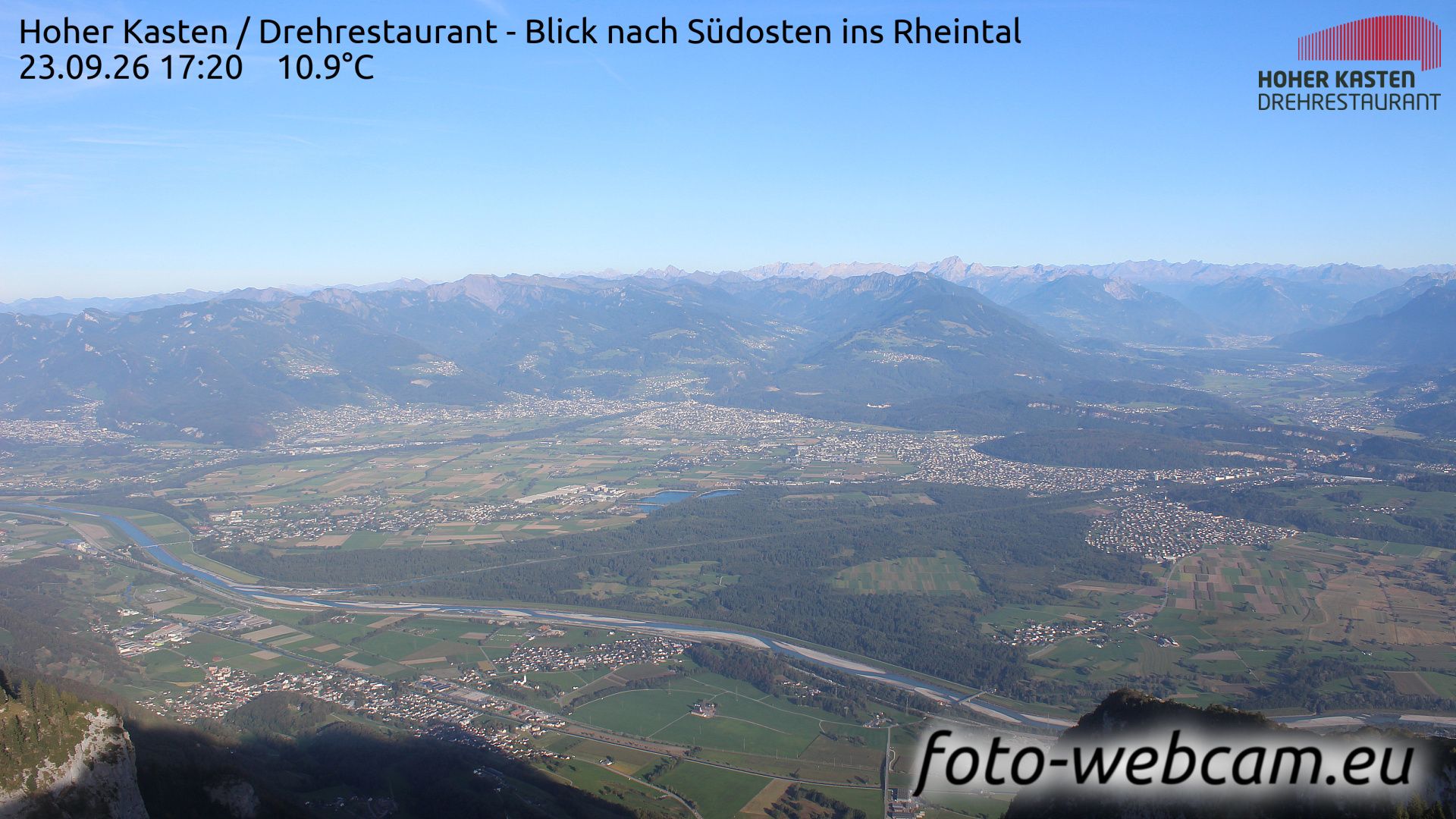 Altstätten: Drehrestaurant Hoher Kasten - Rheintal
