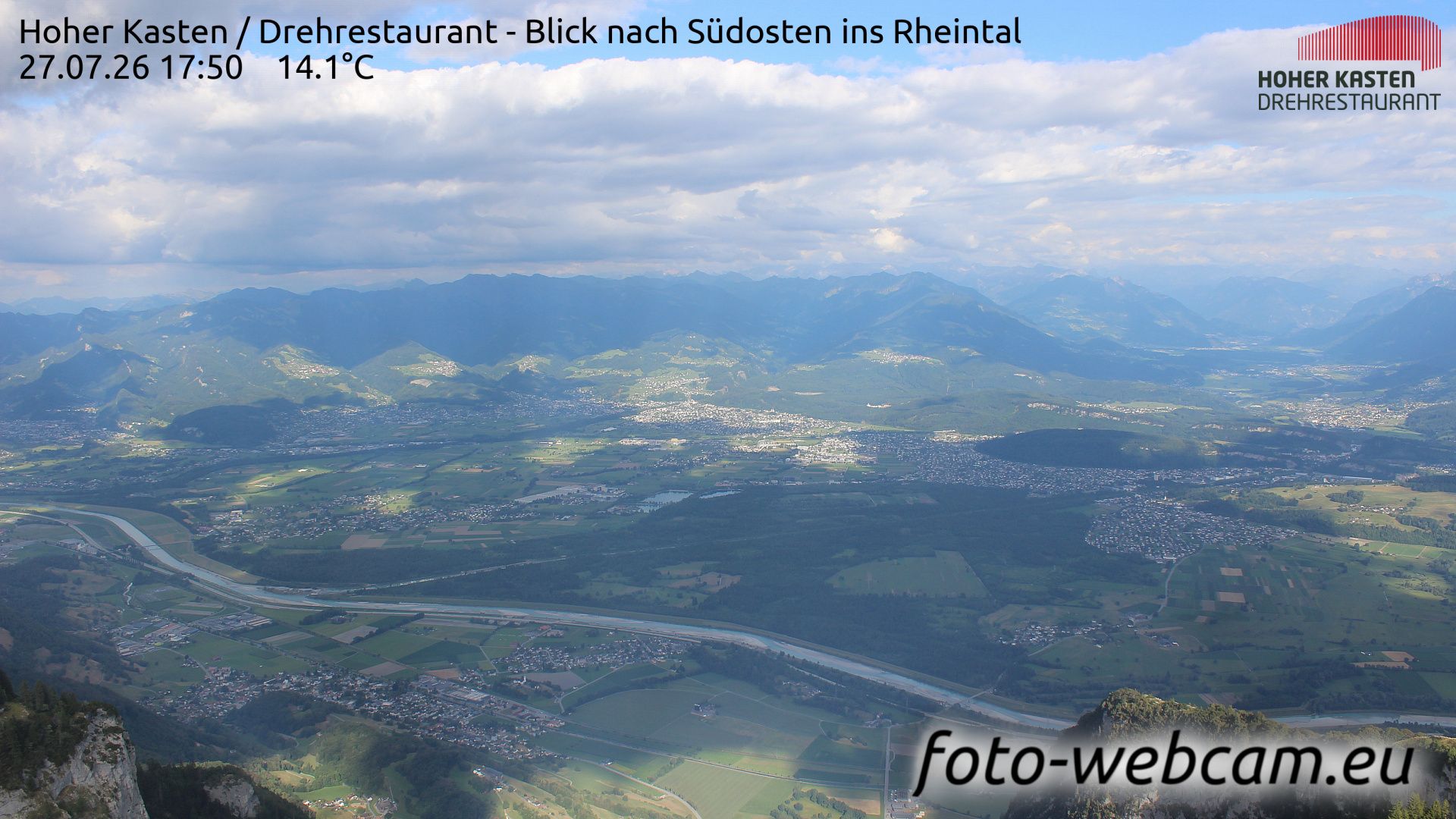 Altstätten: Drehrestaurant Hoher Kasten - Rheintal