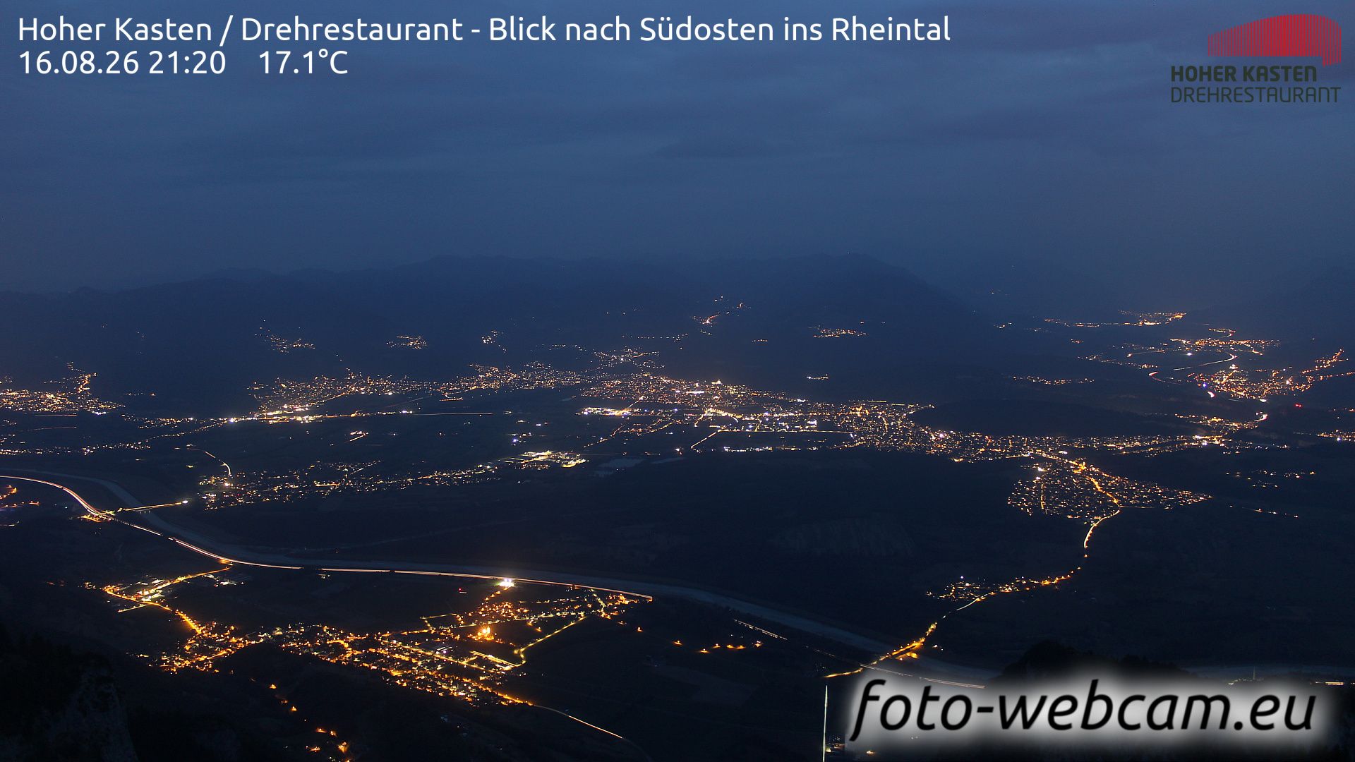 Altstätten: Drehrestaurant Hoher Kasten - Rheintal