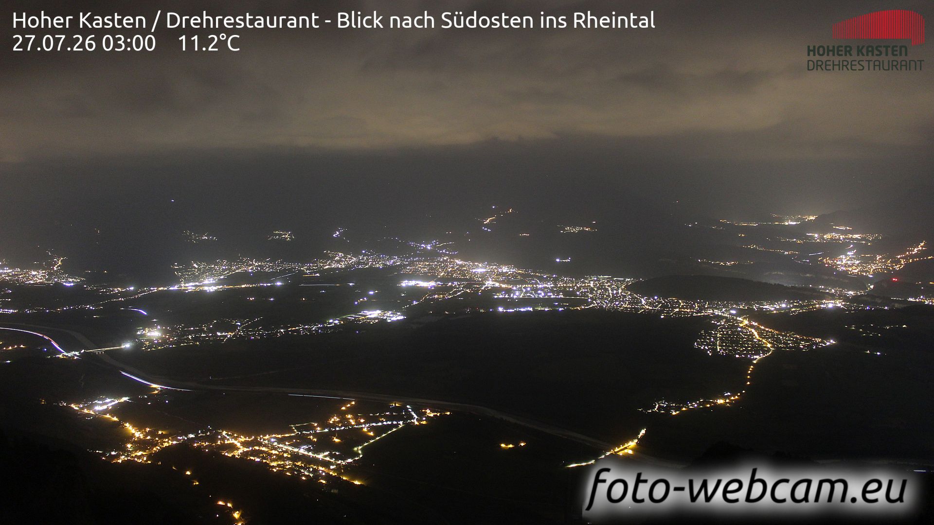 Altstätten: Drehrestaurant Hoher Kasten - Rheintal