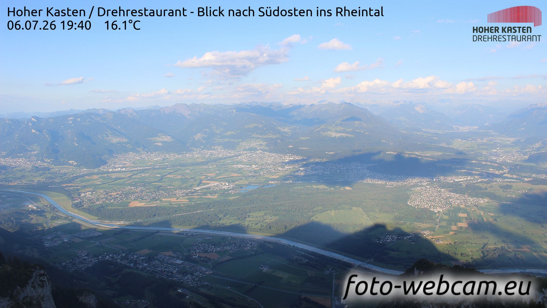 Altstätten: Drehrestaurant Hoher Kasten - Rheintal