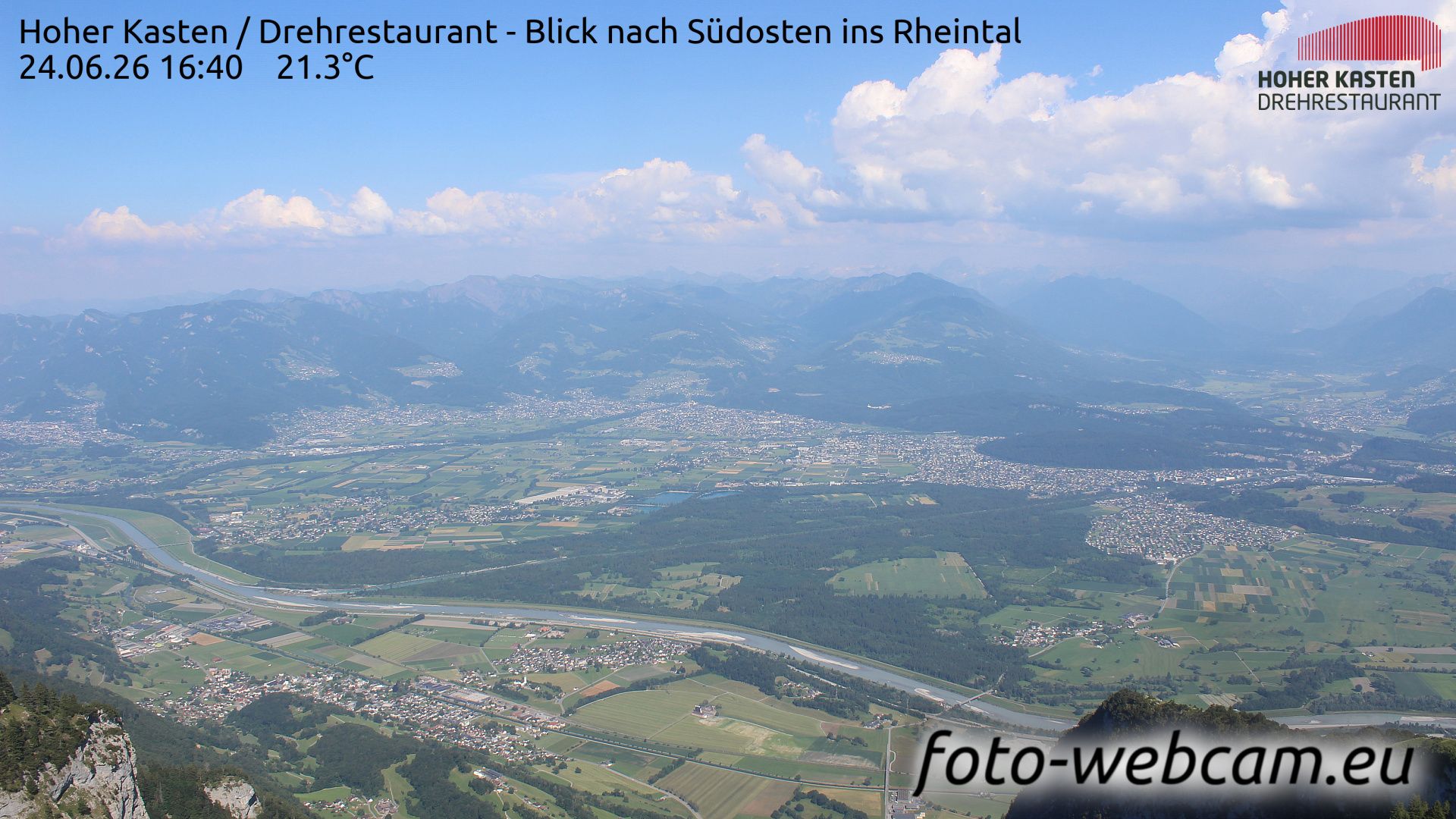 Altstätten: Drehrestaurant Hoher Kasten - Rheintal