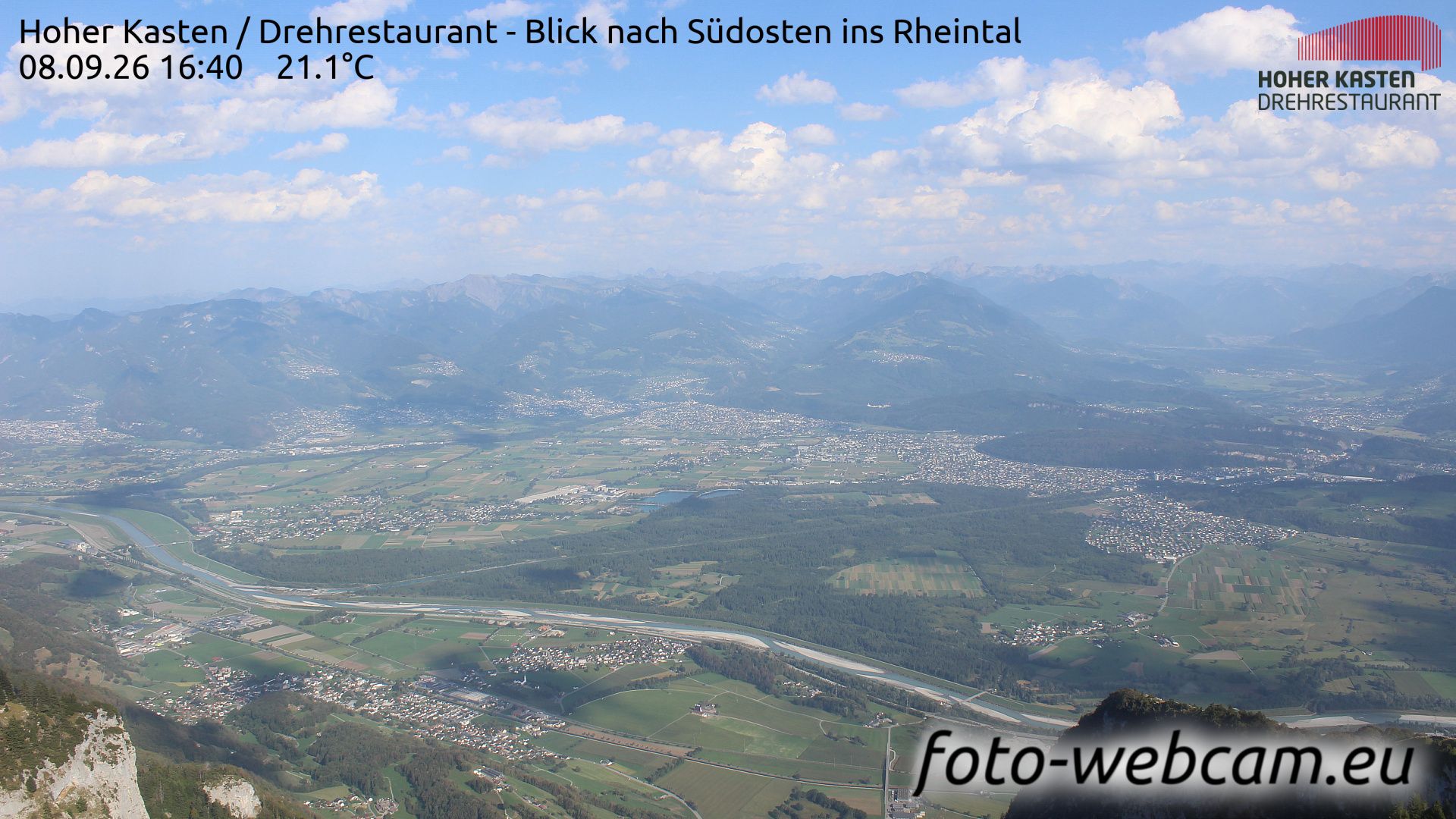 Altstätten: Drehrestaurant Hoher Kasten - Rheintal