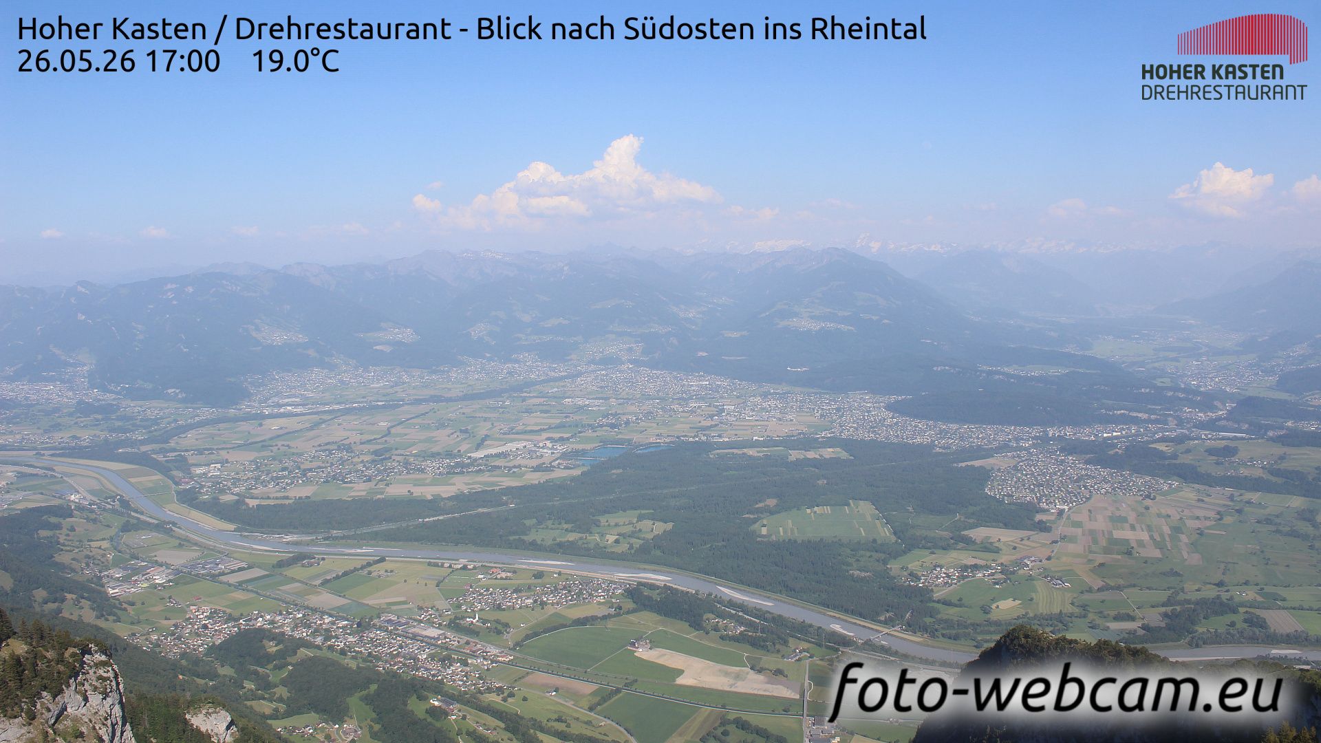 Altstätten: Drehrestaurant Hoher Kasten - Rheintal