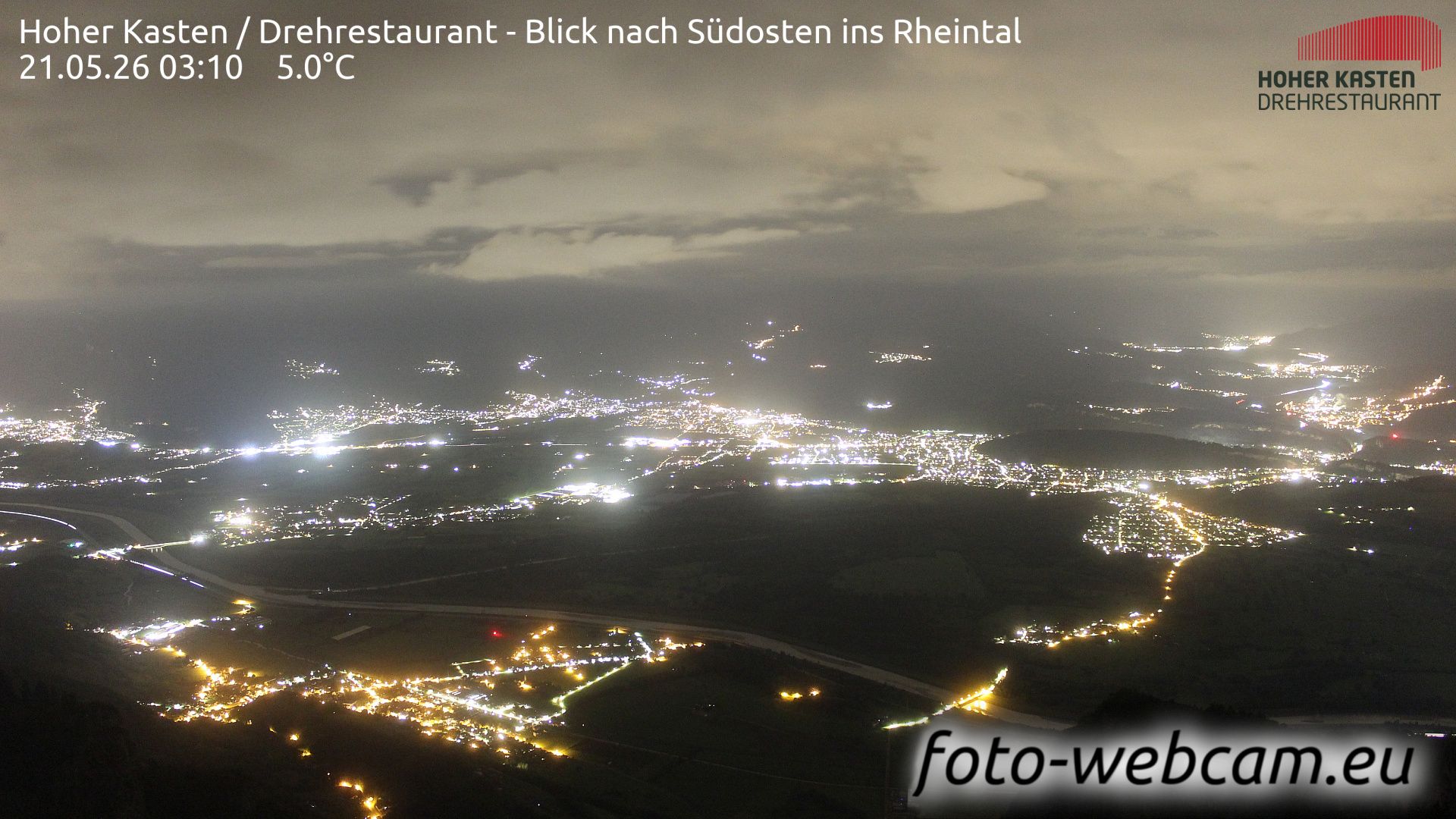 Altstätten: Drehrestaurant Hoher Kasten - Rheintal