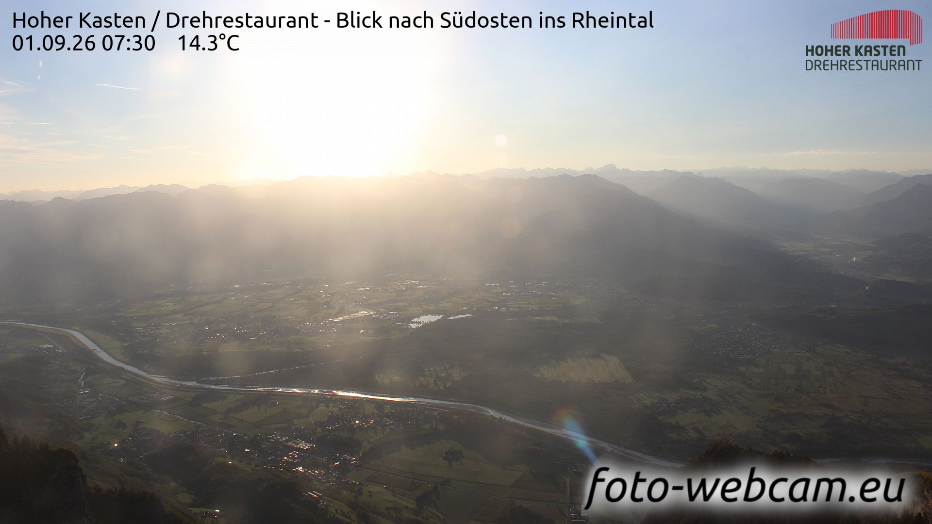 Altstätten: Drehrestaurant Hoher Kasten - Rheintal