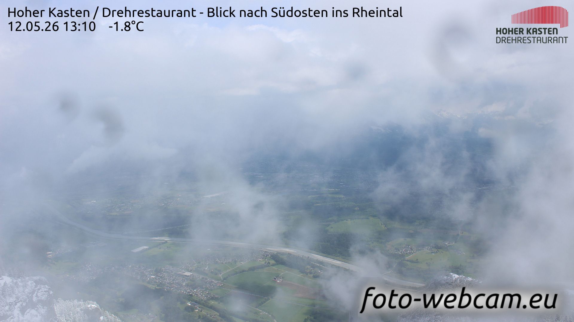 Altstätten: Drehrestaurant Hoher Kasten - Rheintal