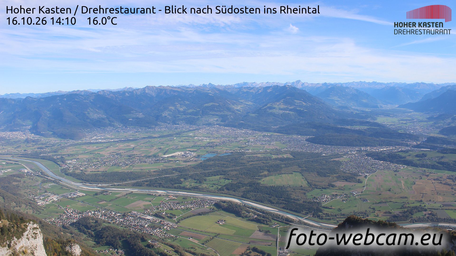 Altstätten: Drehrestaurant Hoher Kasten - Rheintal