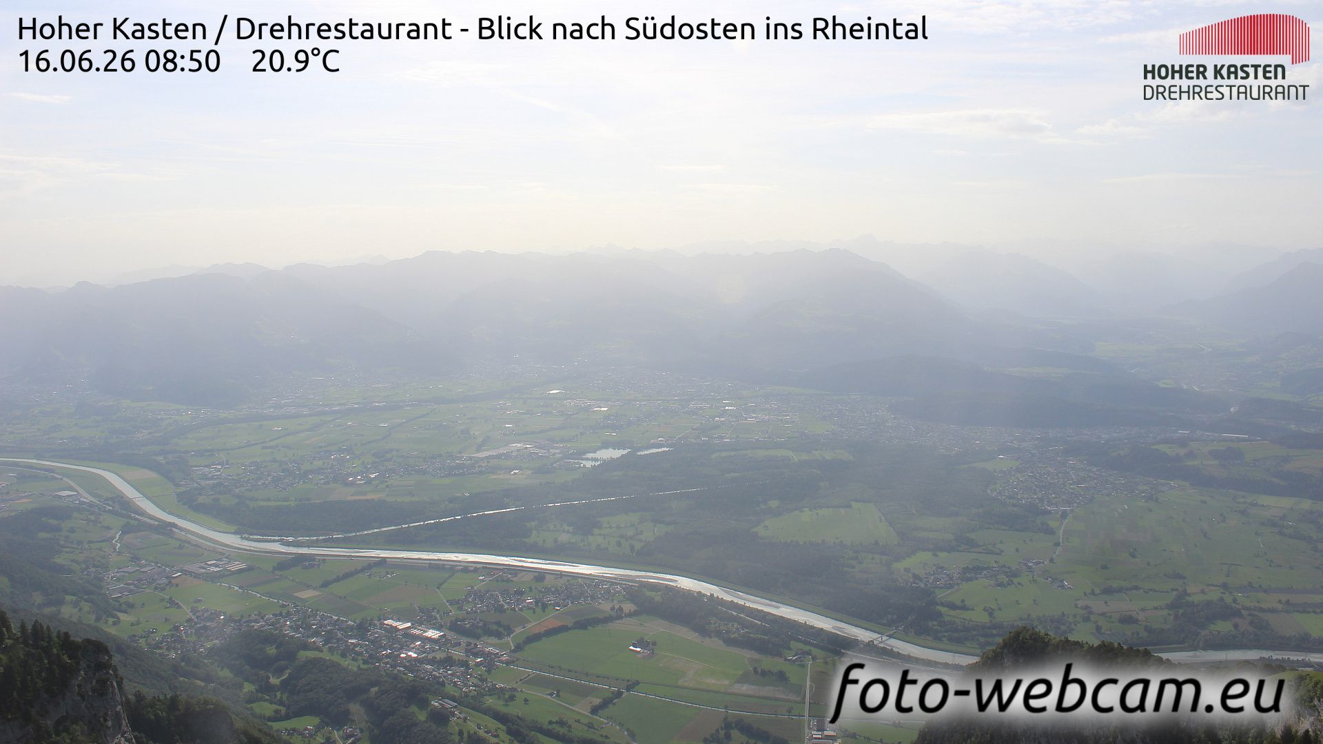 Altstätten: Drehrestaurant Hoher Kasten - Rheintal