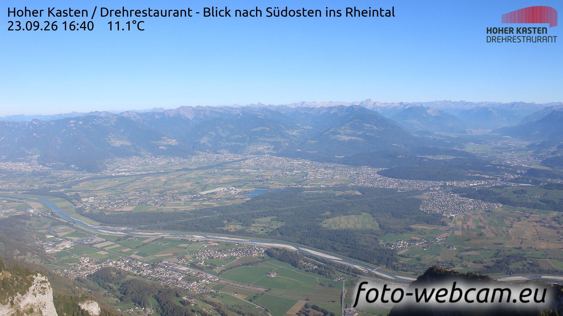 Altstätten: Drehrestaurant Hoher Kasten - Rheintal