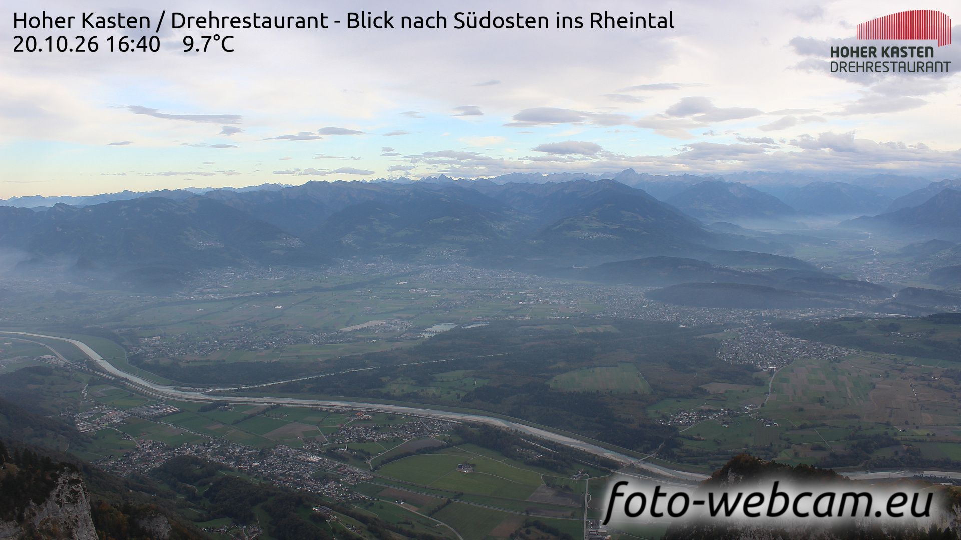 Altstätten: Drehrestaurant Hoher Kasten - Rheintal