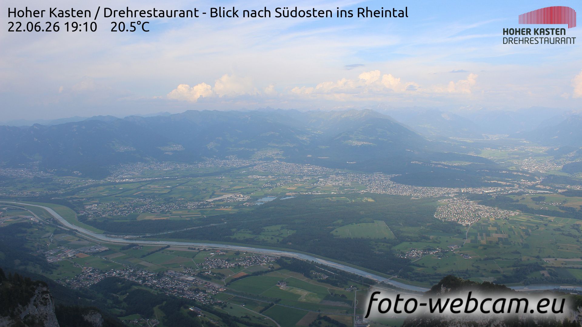 Altstätten: Drehrestaurant Hoher Kasten - Rheintal