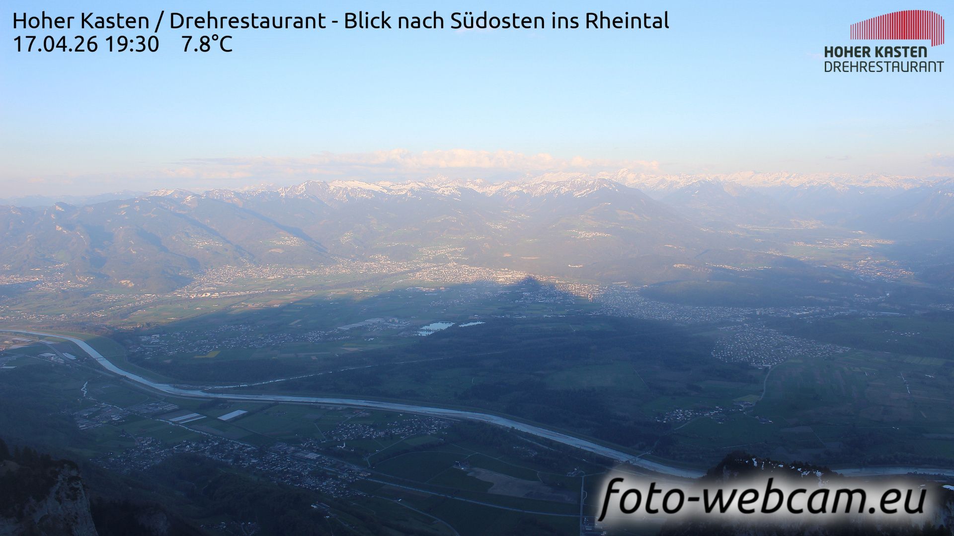 Altstätten: Drehrestaurant Hoher Kasten - Rheintal