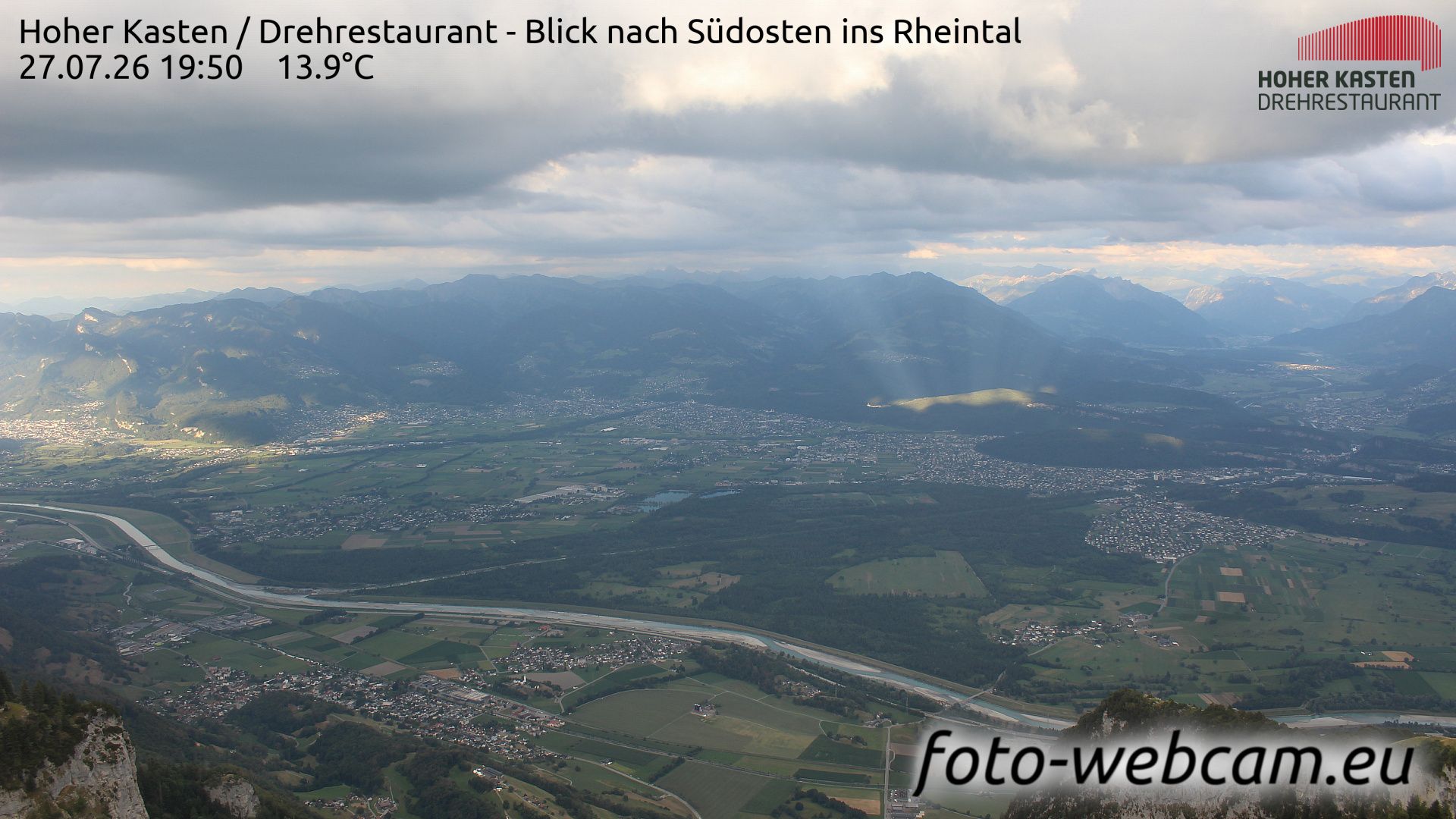 Altstätten: Drehrestaurant Hoher Kasten - Rheintal