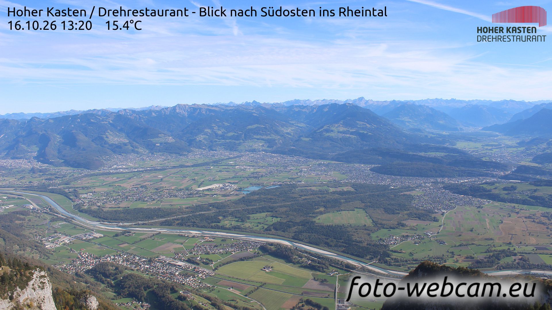Altstätten: Drehrestaurant Hoher Kasten - Rheintal