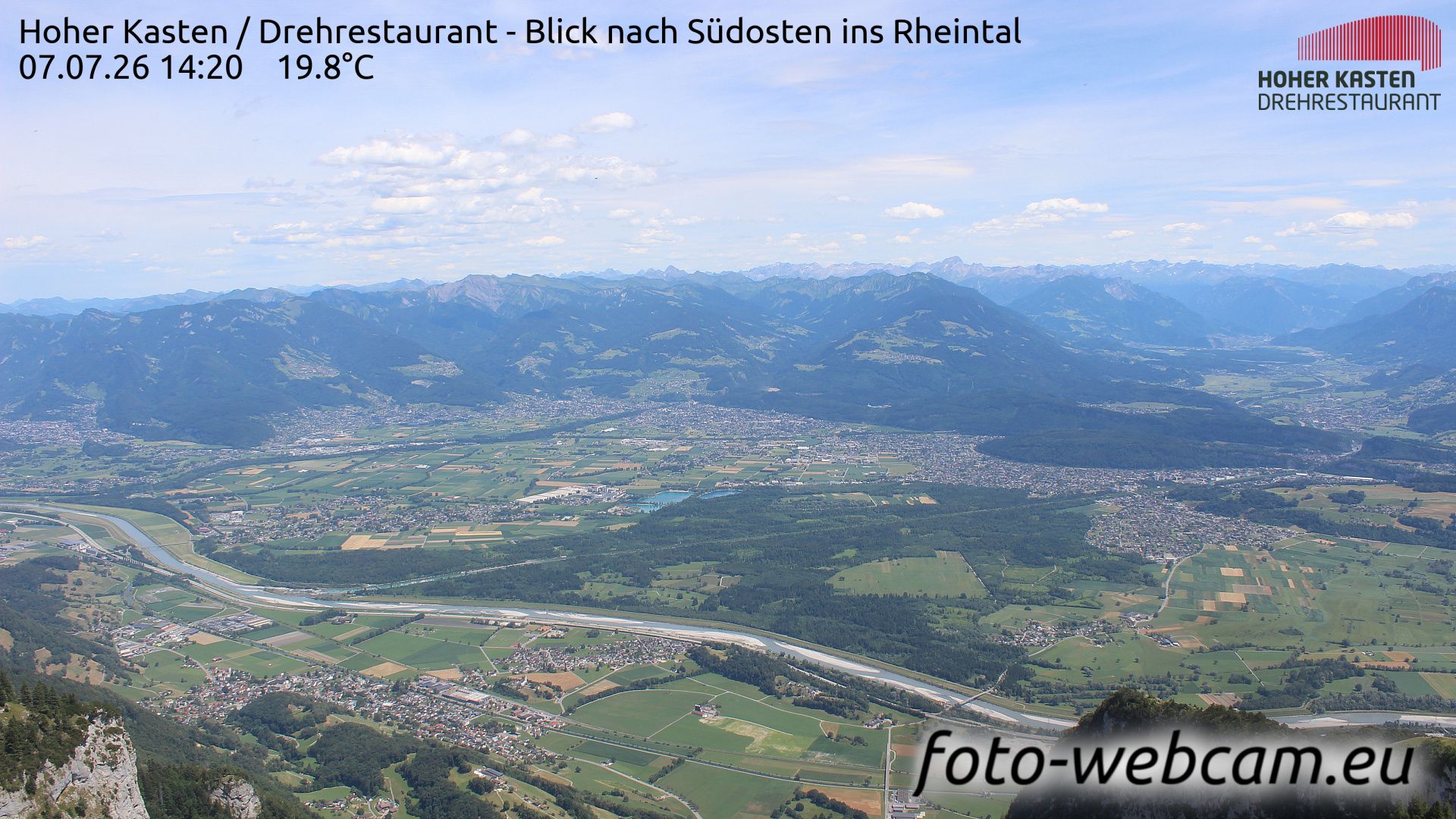 Altstätten: Drehrestaurant Hoher Kasten - Rheintal