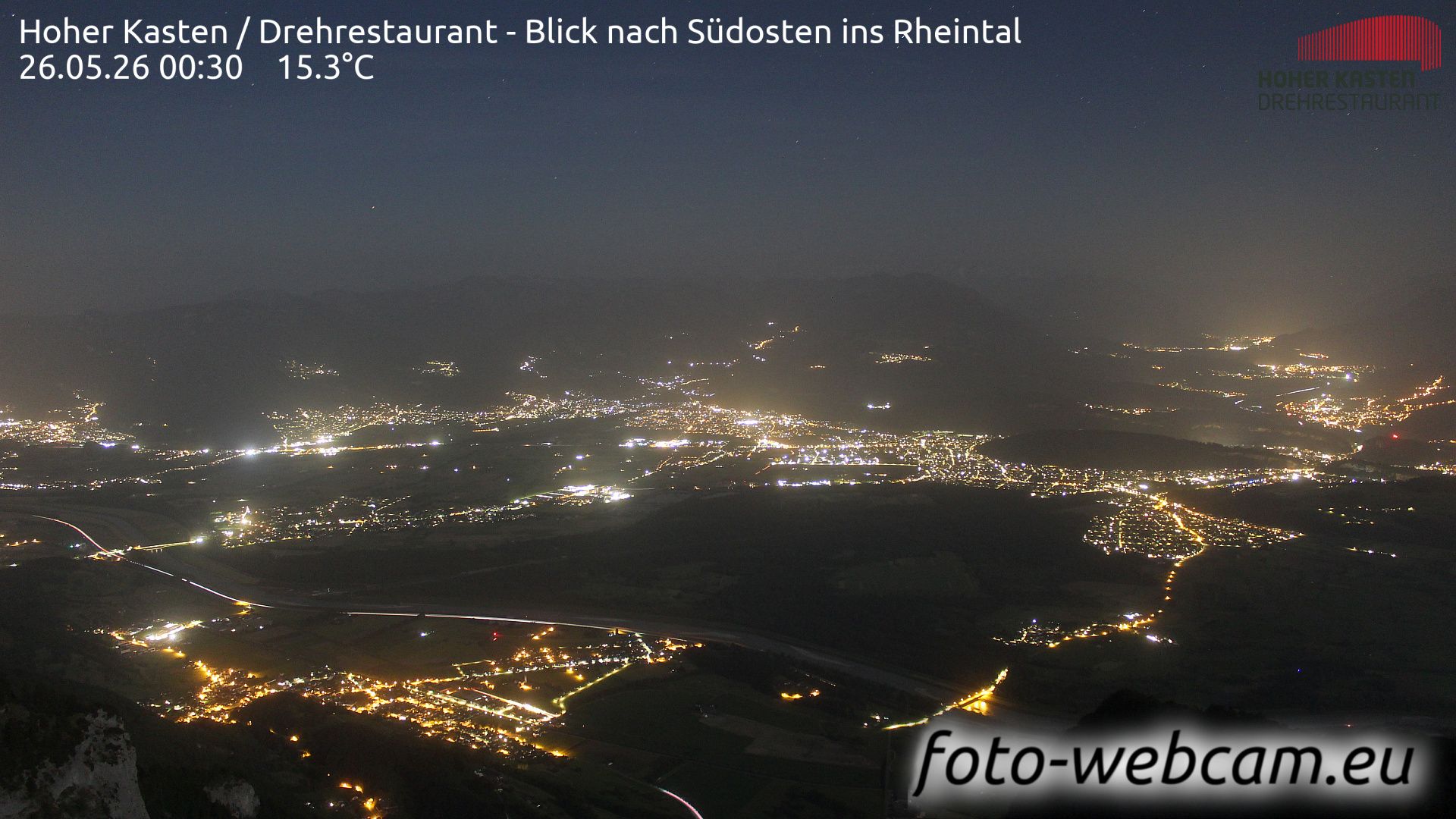 Altstätten: Drehrestaurant Hoher Kasten - Rheintal