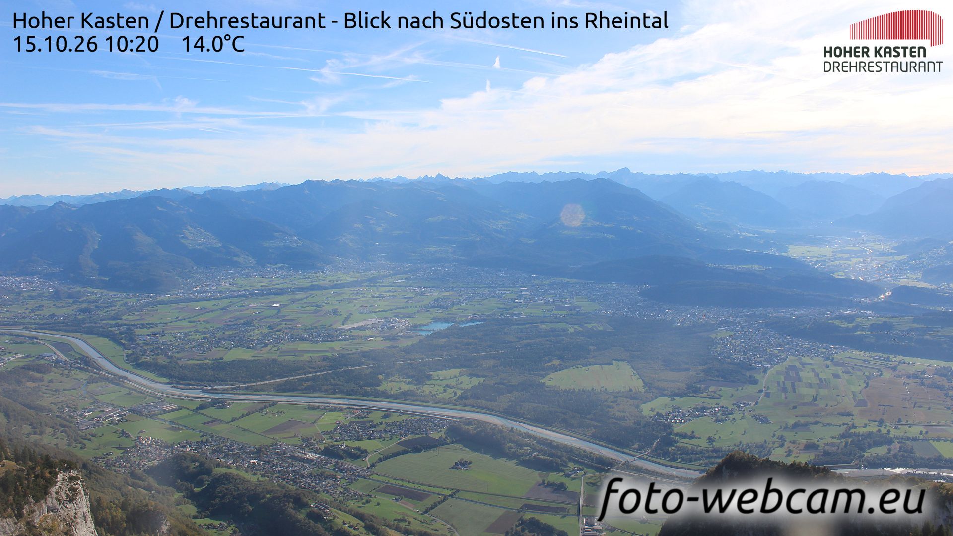 Altstätten: Drehrestaurant Hoher Kasten - Rheintal