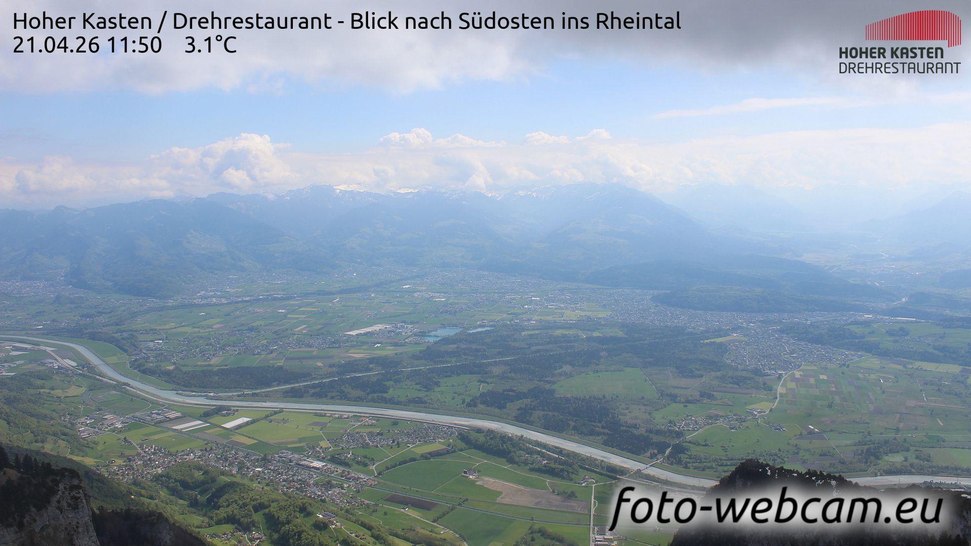 Altstätten: Drehrestaurant Hoher Kasten - Rheintal