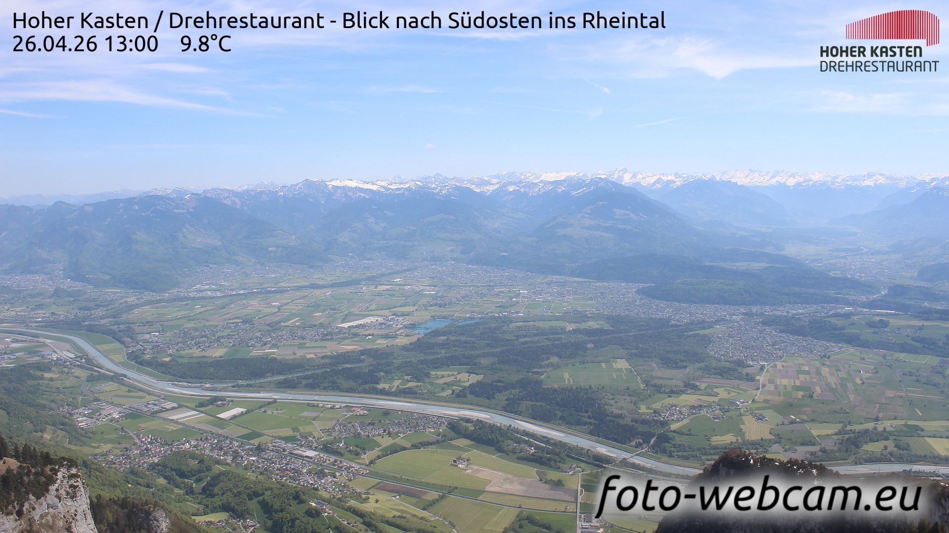 Altstätten: Drehrestaurant Hoher Kasten - Rheintal