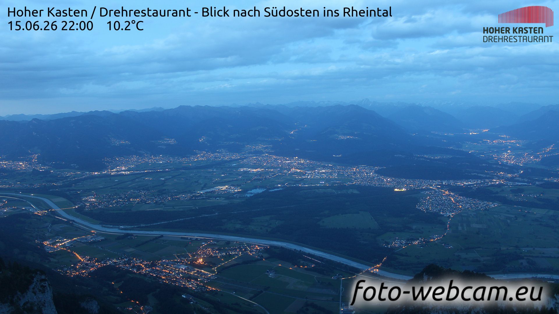 Altstätten: Drehrestaurant Hoher Kasten - Rheintal