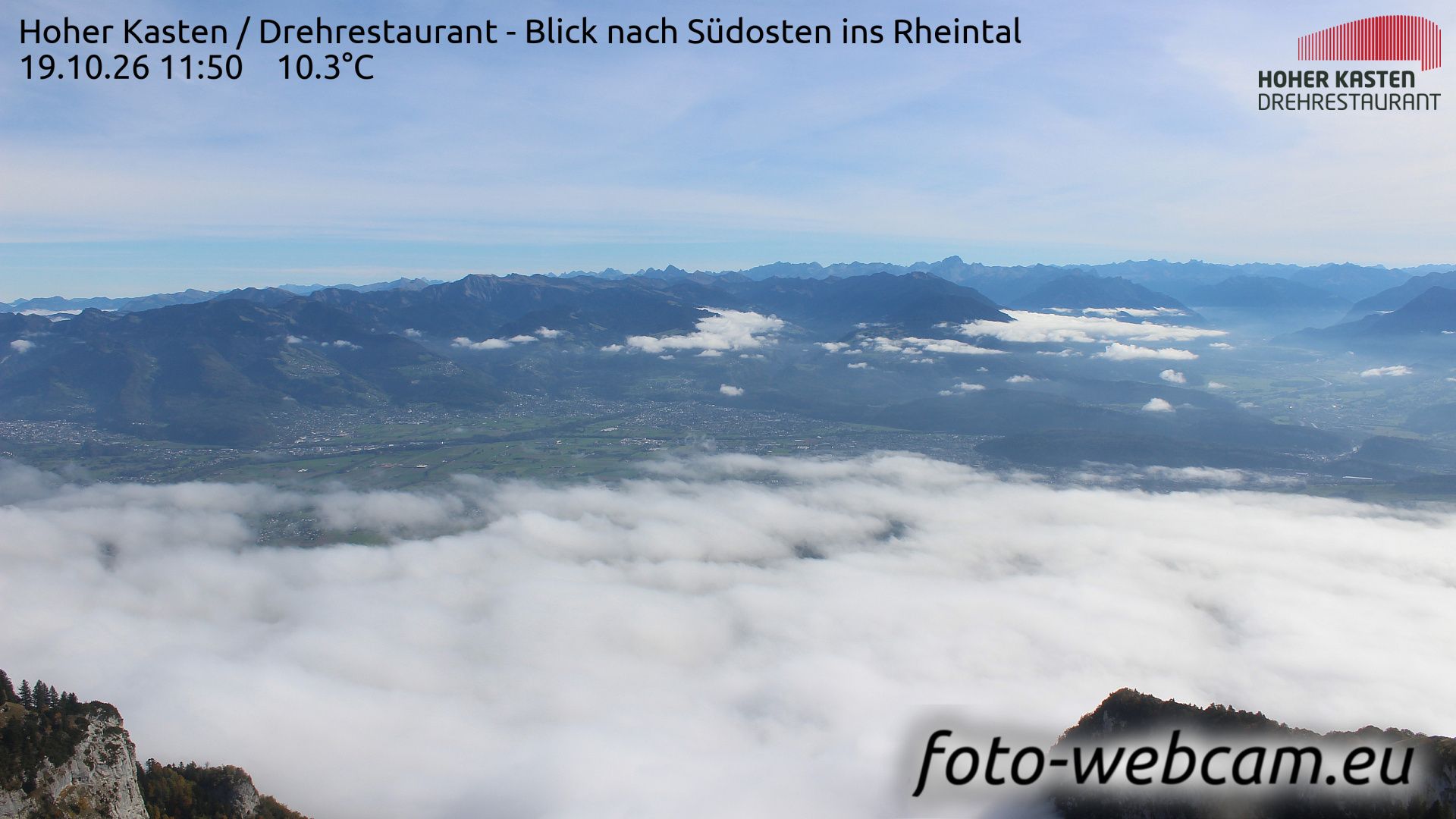 Altstätten: Drehrestaurant Hoher Kasten - Rheintal