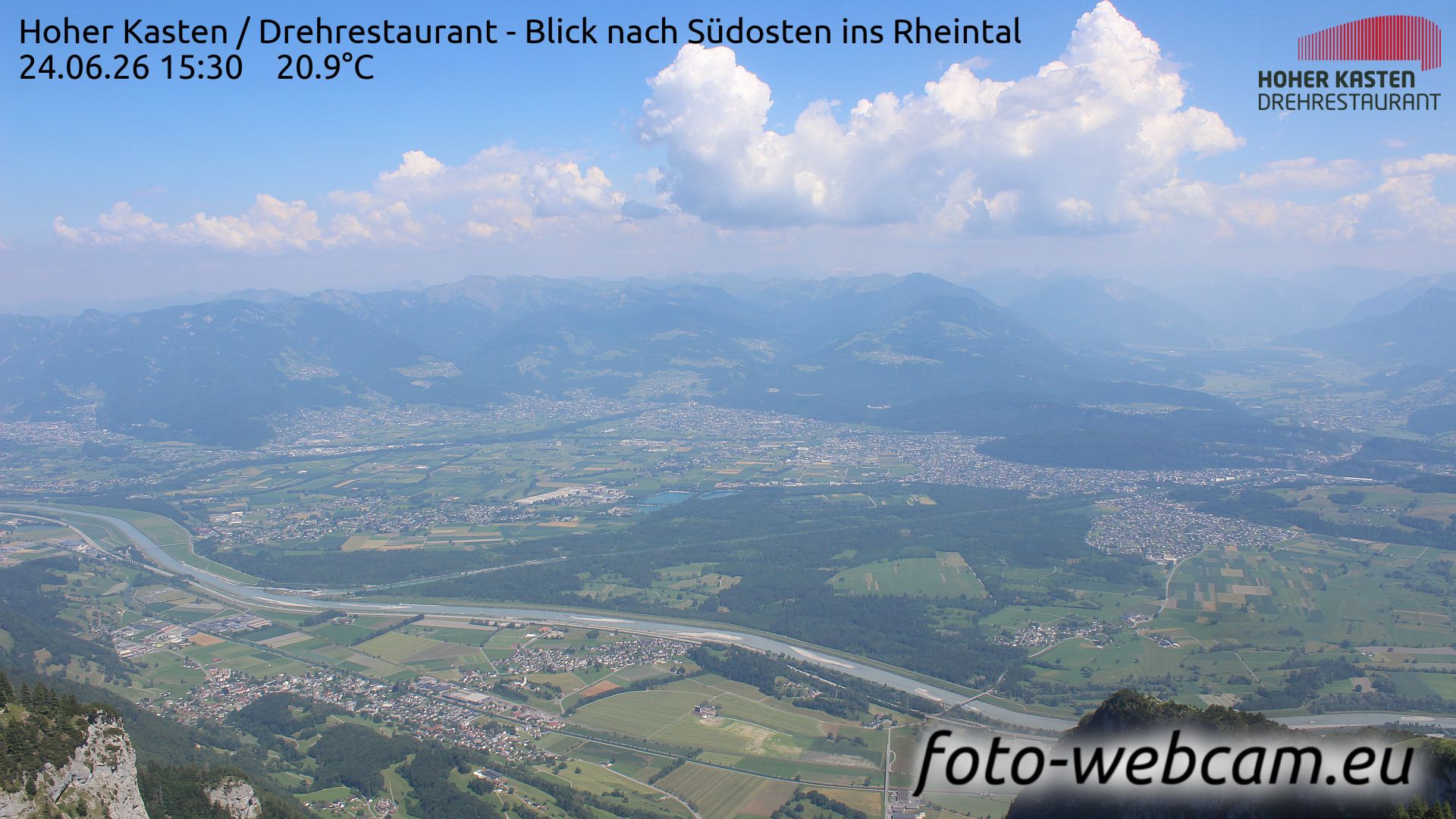 Altstätten: Drehrestaurant Hoher Kasten - Rheintal