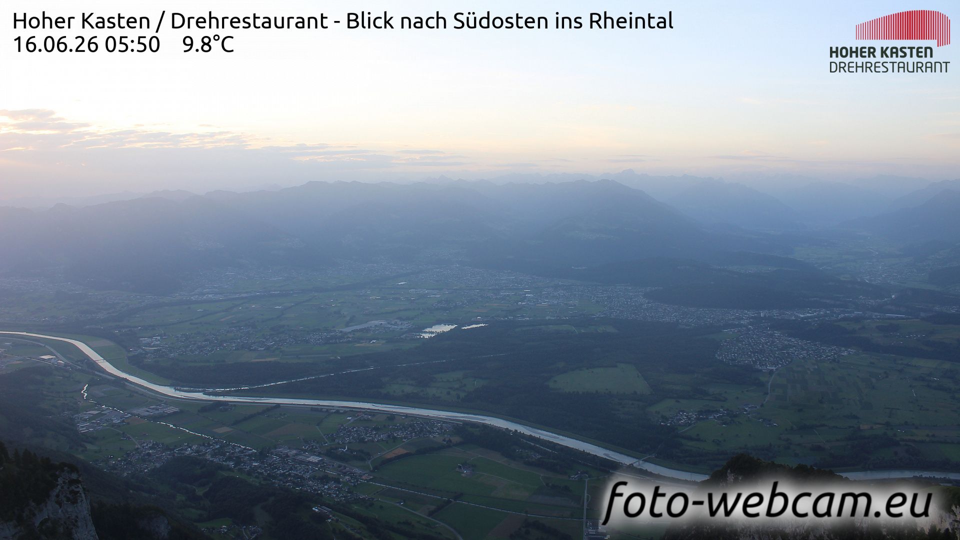 Altstätten: Drehrestaurant Hoher Kasten - Rheintal