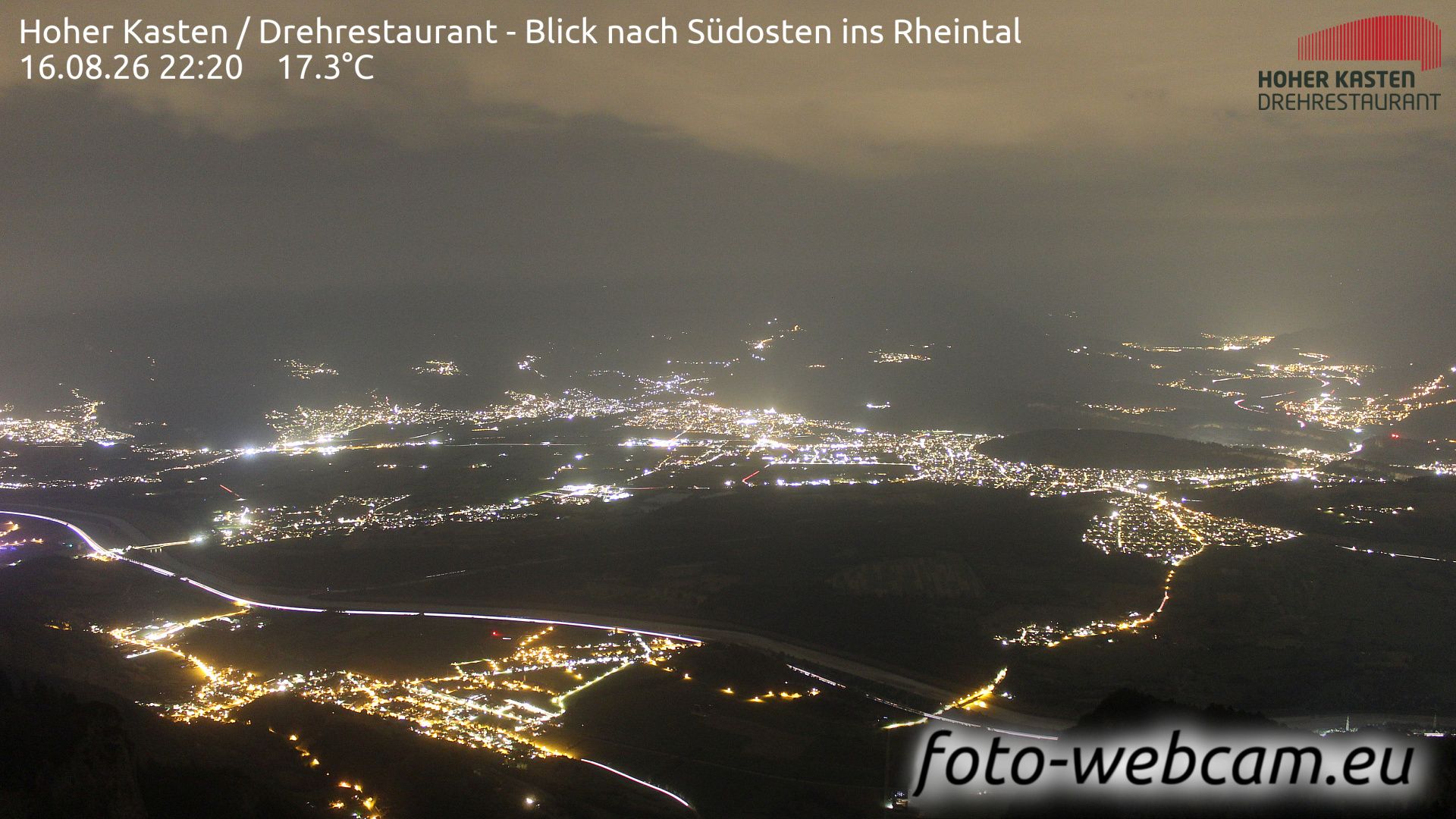 Altstätten: Drehrestaurant Hoher Kasten - Rheintal