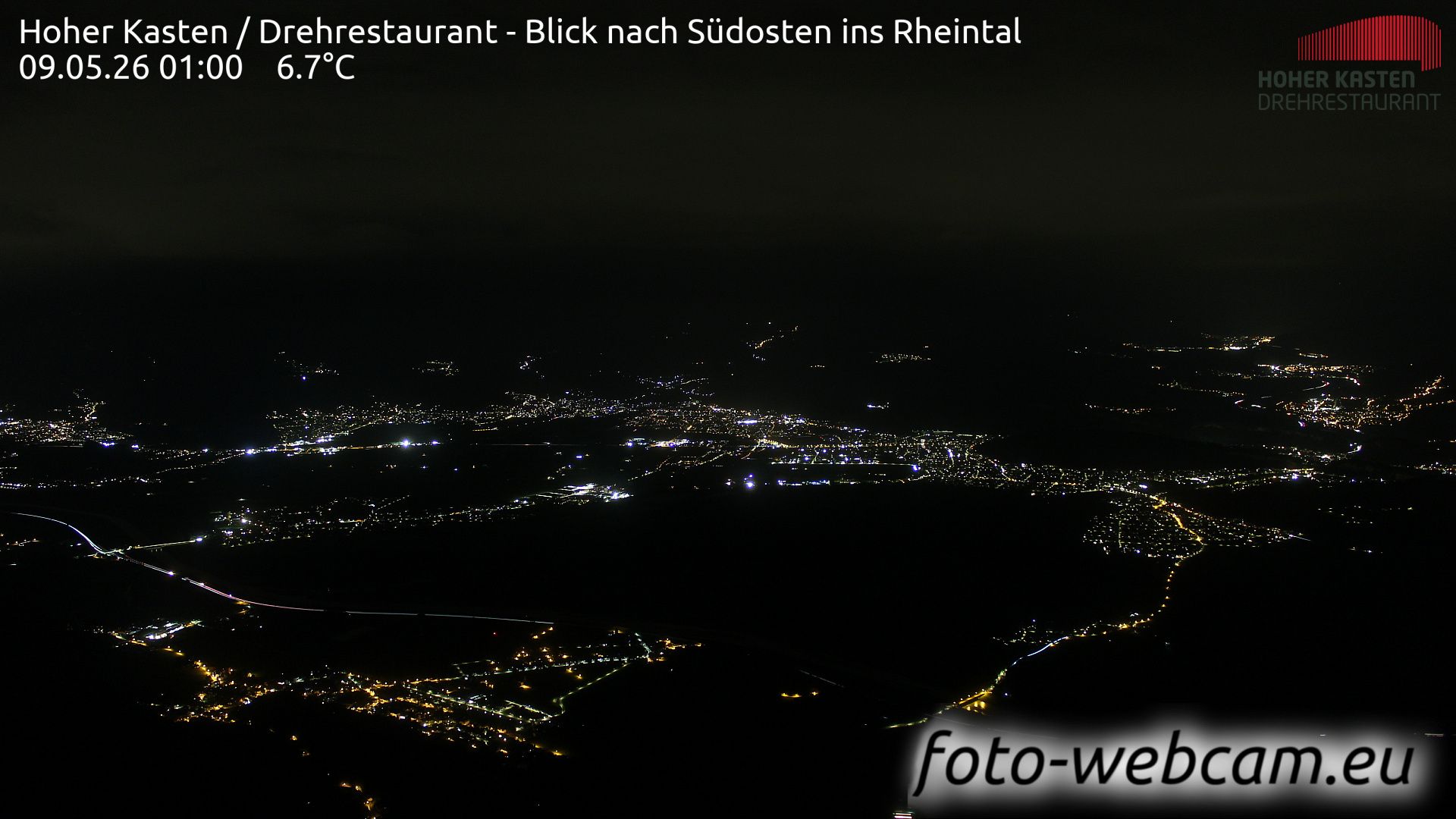 Altstätten: Drehrestaurant Hoher Kasten - Rheintal