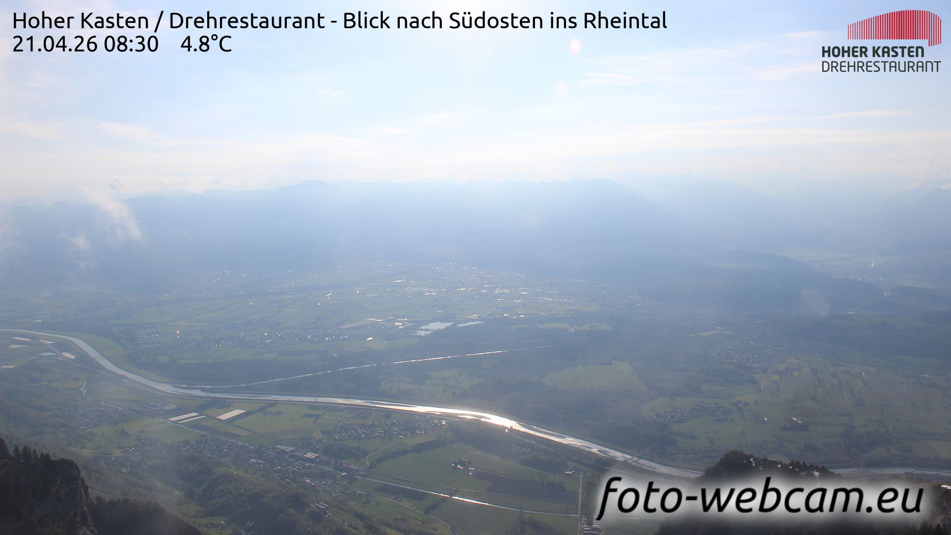 Altstätten: Drehrestaurant Hoher Kasten - Rheintal