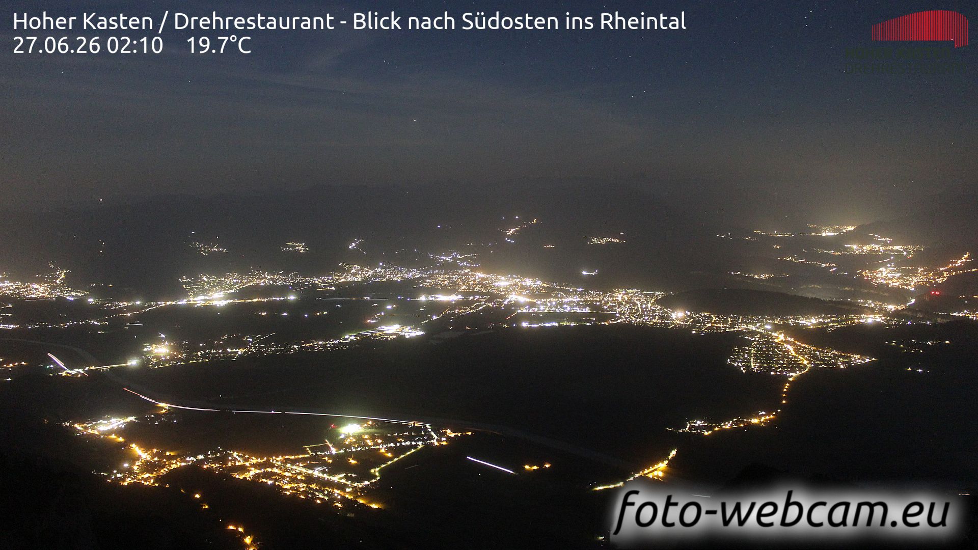 Altstätten: Drehrestaurant Hoher Kasten - Rheintal