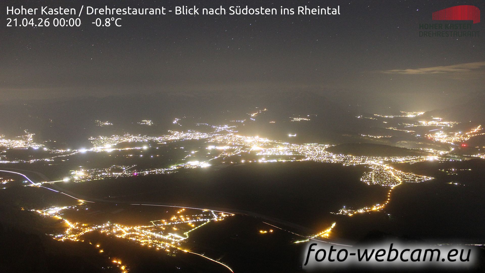 Altstätten: Drehrestaurant Hoher Kasten - Rheintal