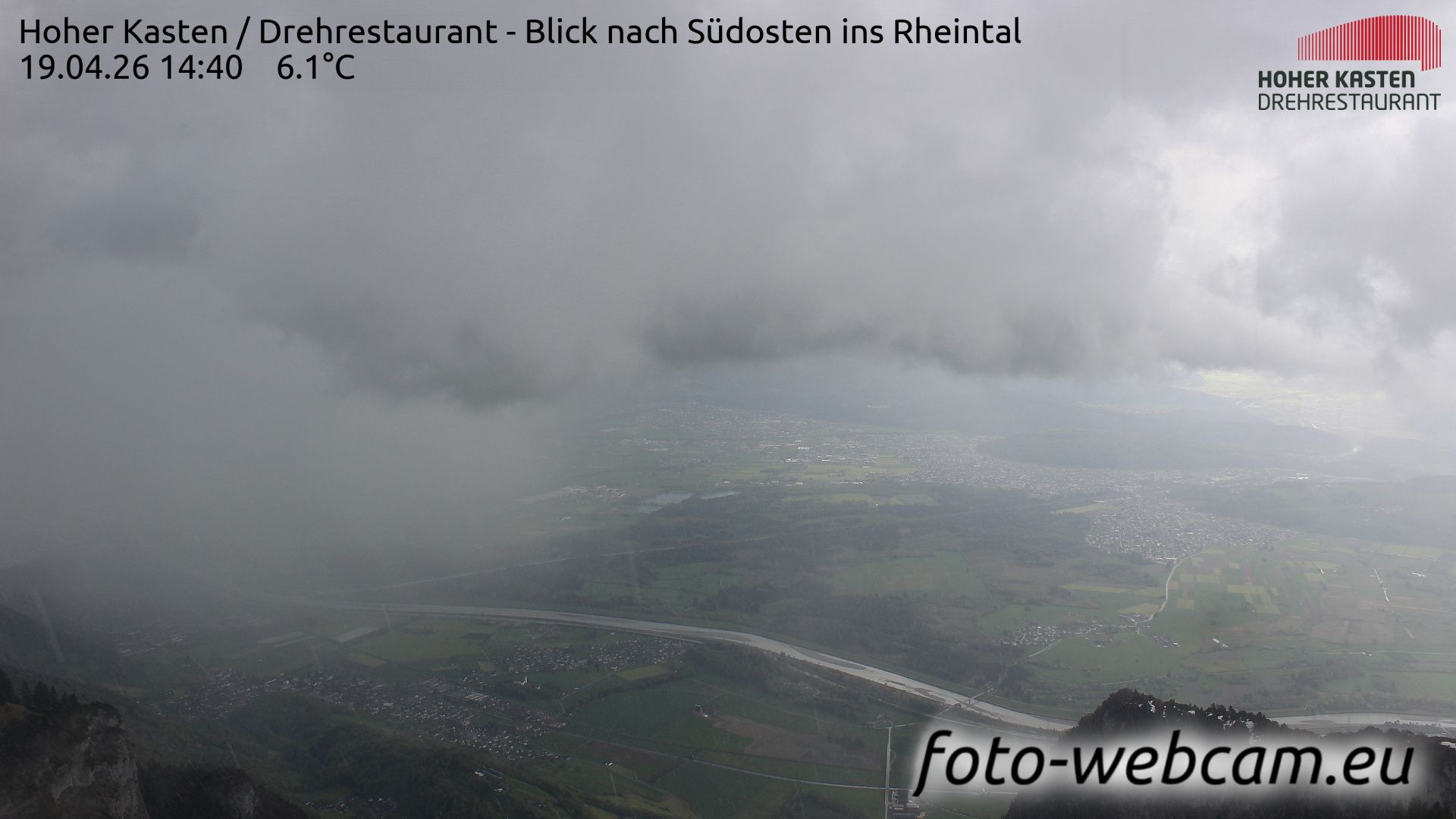 Altstätten: Drehrestaurant Hoher Kasten - Rheintal