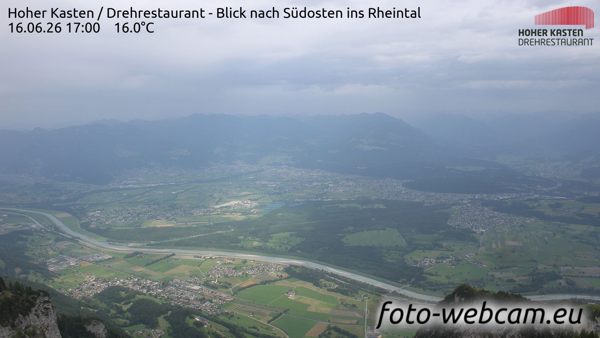 Altstätten: Drehrestaurant Hoher Kasten - Rheintal
