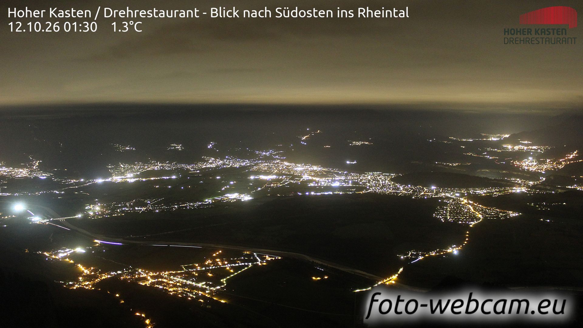 Altstätten: Drehrestaurant Hoher Kasten - Rheintal