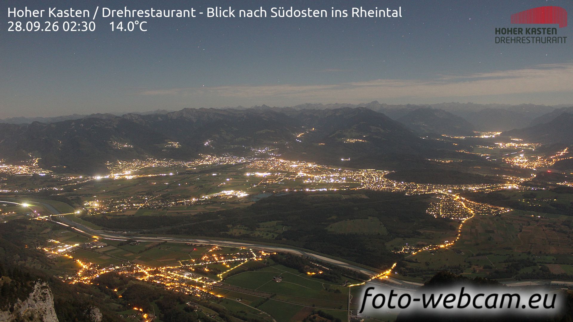 Altstätten: Drehrestaurant Hoher Kasten - Rheintal