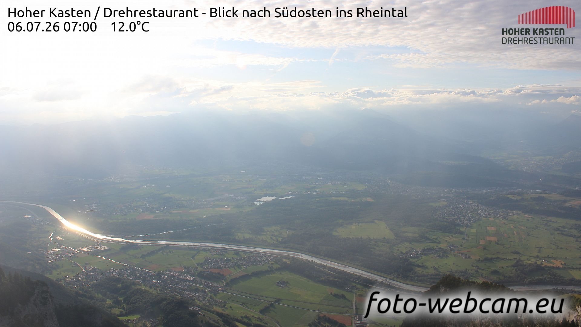 Altstätten: Drehrestaurant Hoher Kasten - Rheintal
