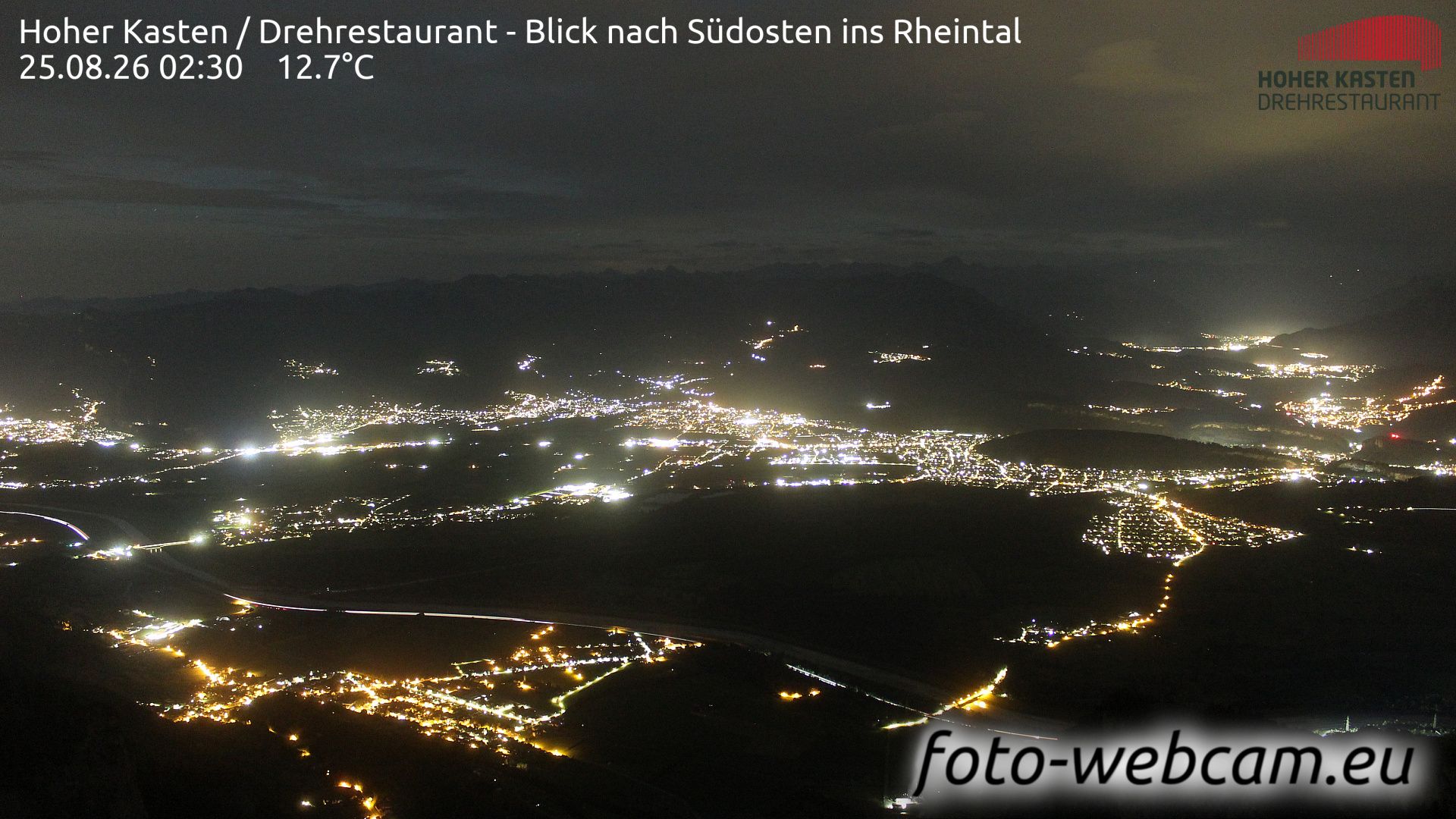 Altstätten: Drehrestaurant Hoher Kasten - Rheintal