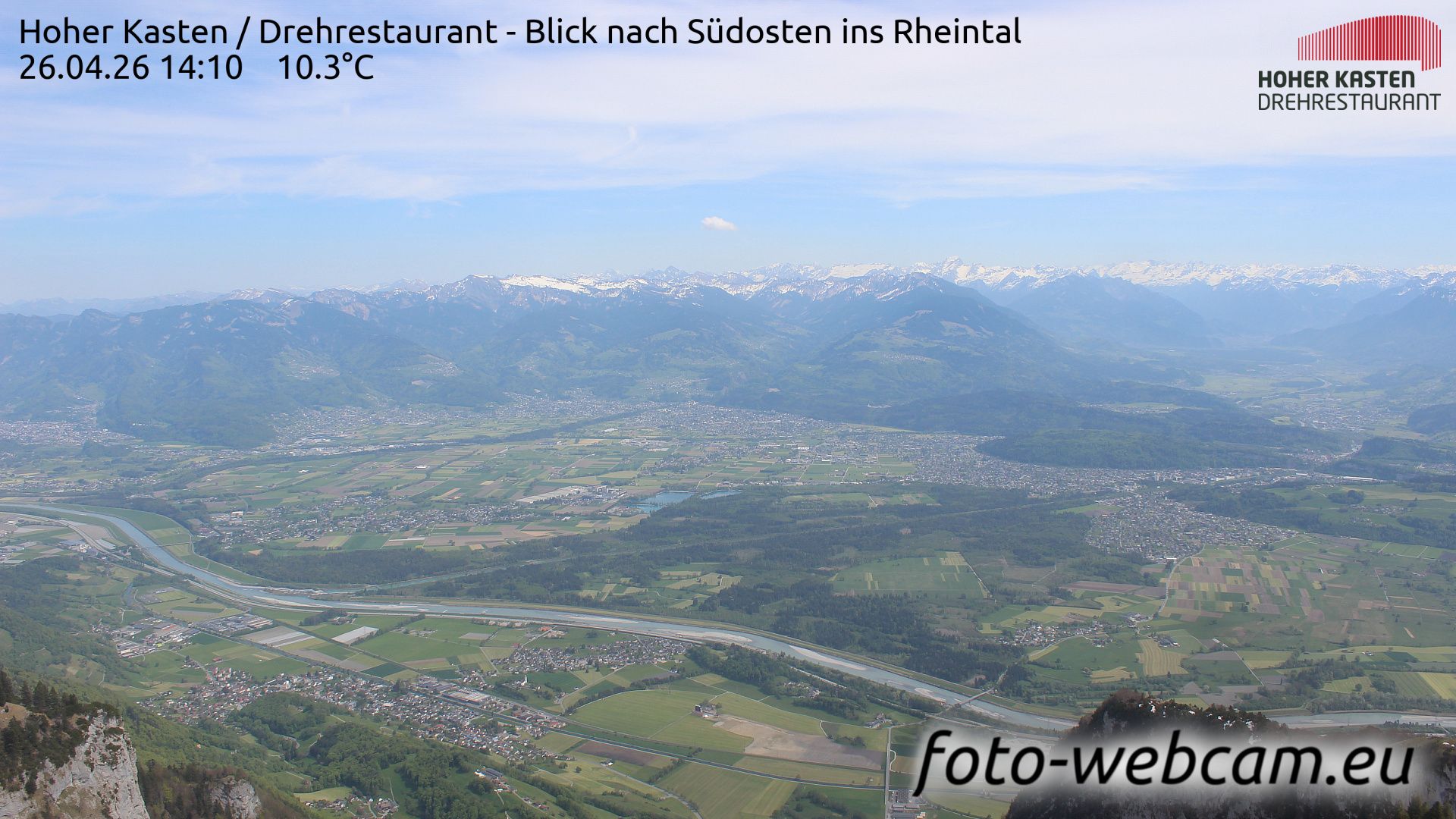 Altstätten: Drehrestaurant Hoher Kasten - Rheintal