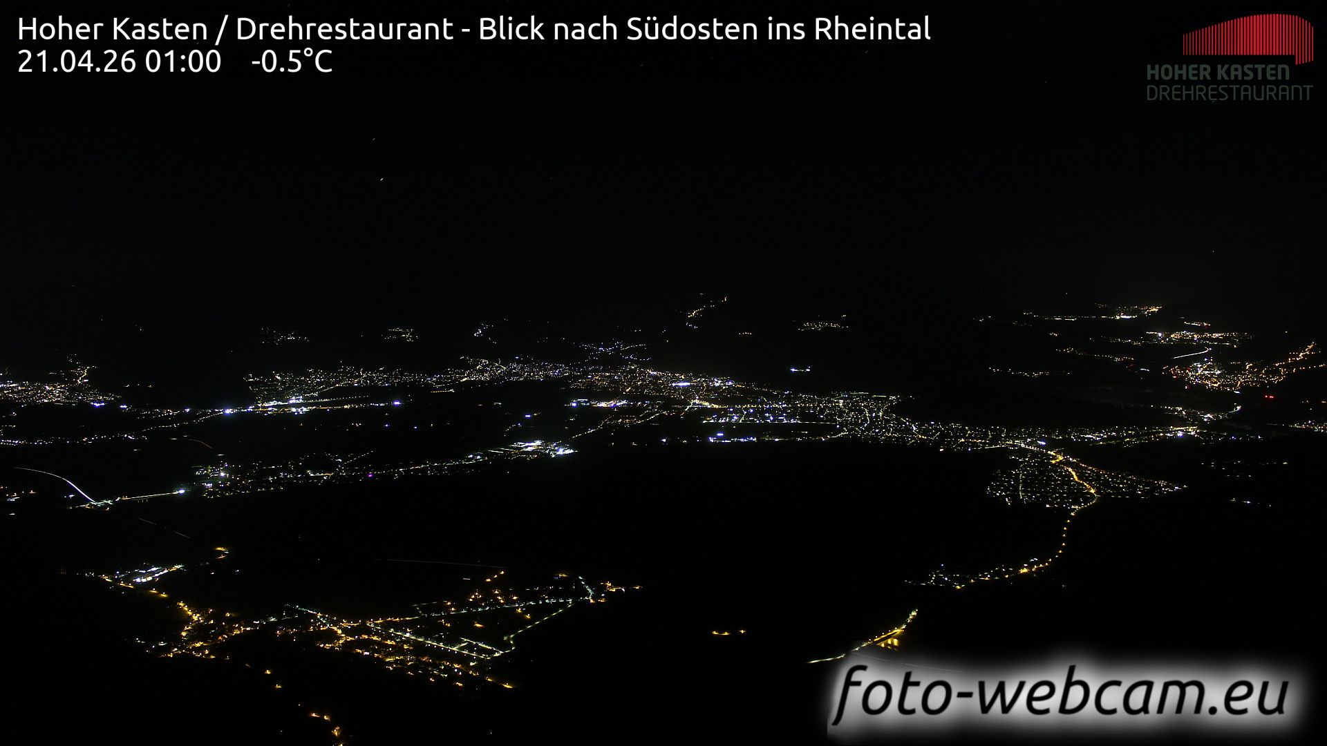 Altstätten: Drehrestaurant Hoher Kasten - Rheintal